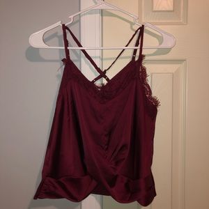 NWT Forever 21 Silk Lace Tank Top